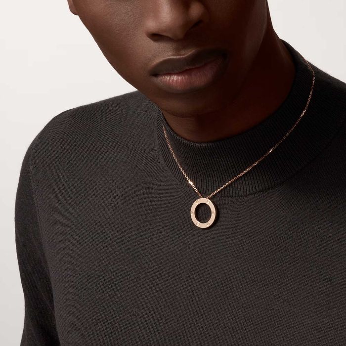 CARTIER Love Rose Gold Large Pendant Дамскo Колие