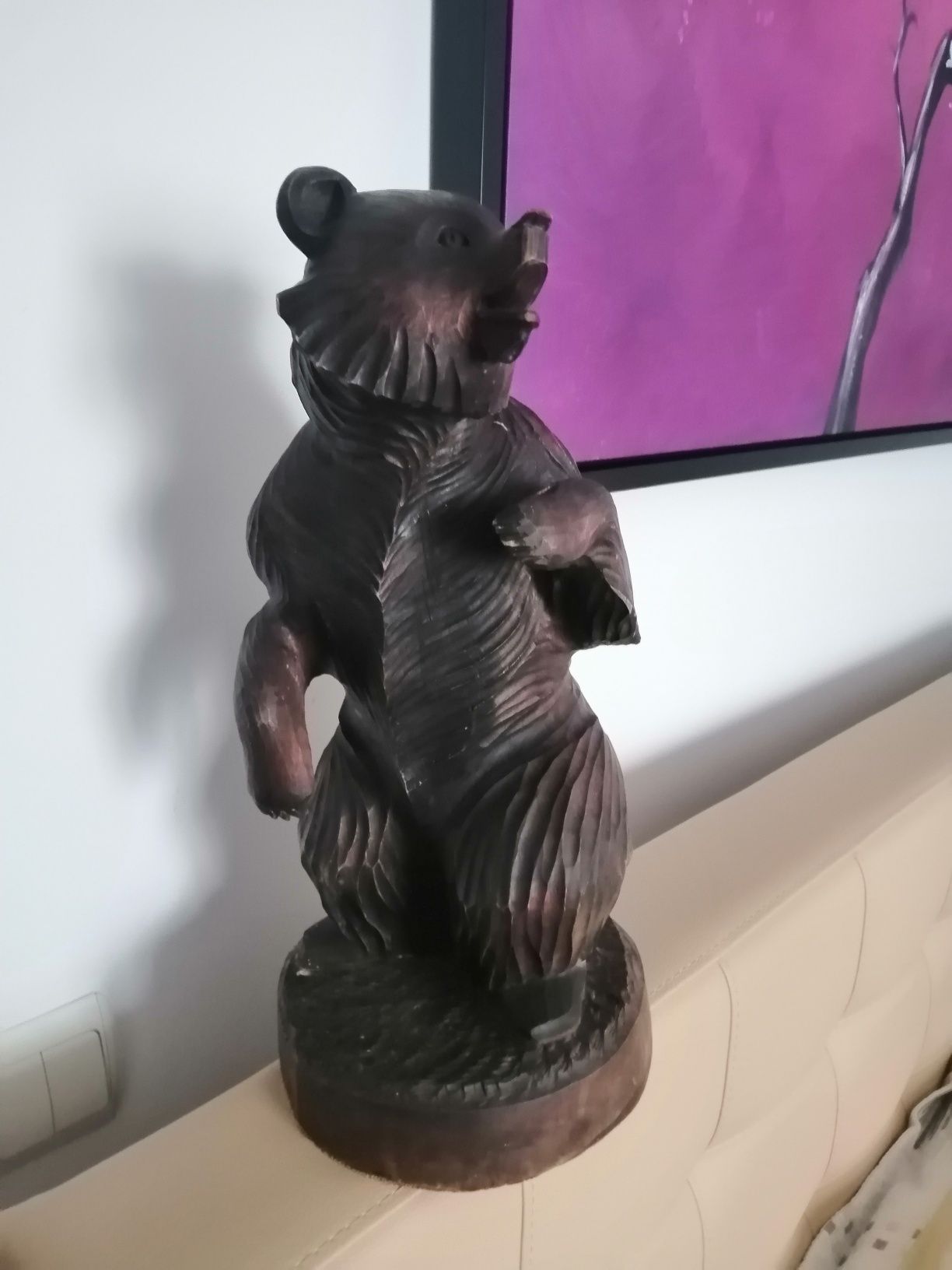 Sculptura urs 39 cm, specif vânătoaresc