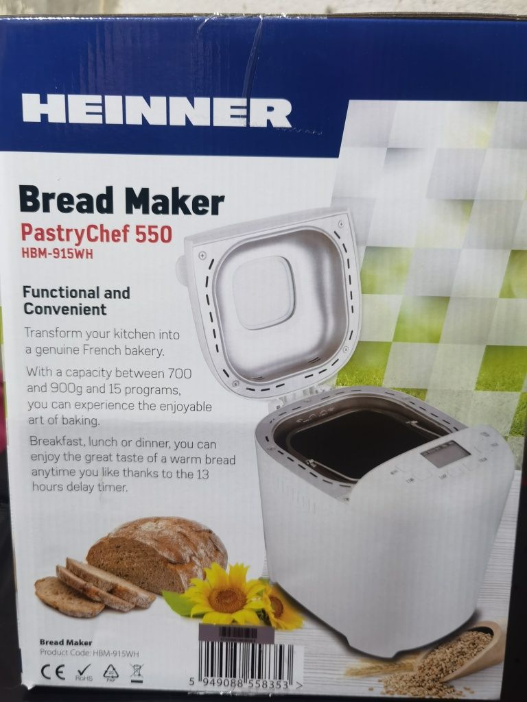 Mașină de pâine Heinner Pastry Chef 550