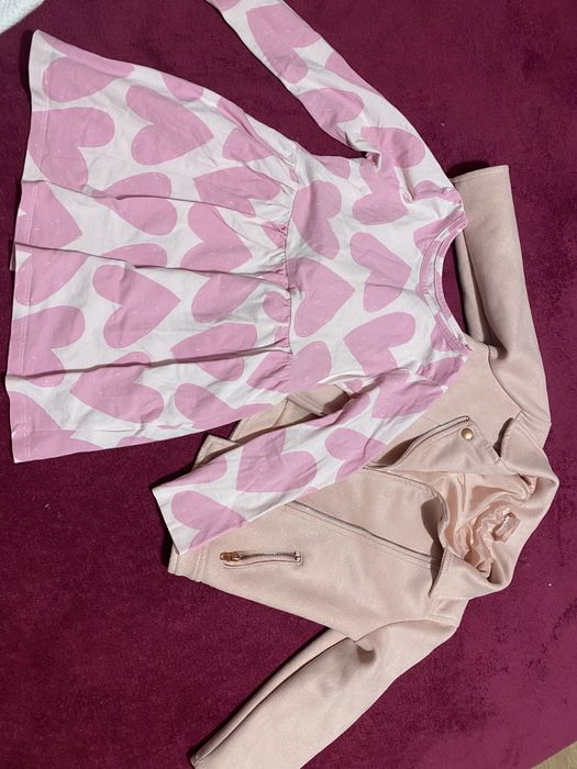 Lot geaca si Rochita bumbac H&M nr 98-104