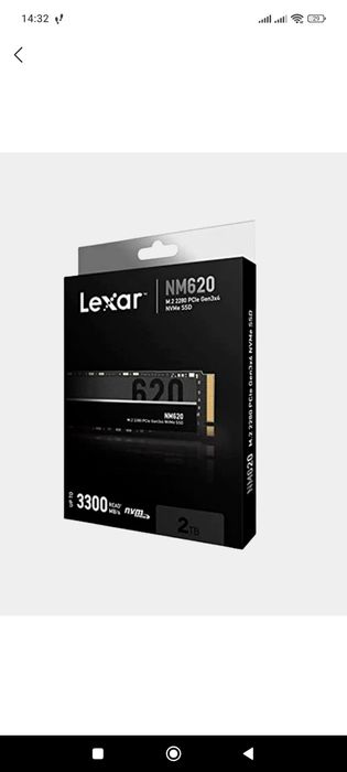 SSD Lexar NM620 M2 NVMe 256gb maʼlumot saqlash uchun