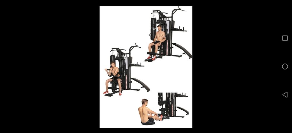 Комбиниран фитнес уред Actuell - гладиатор с 4 работни места и 100 кг