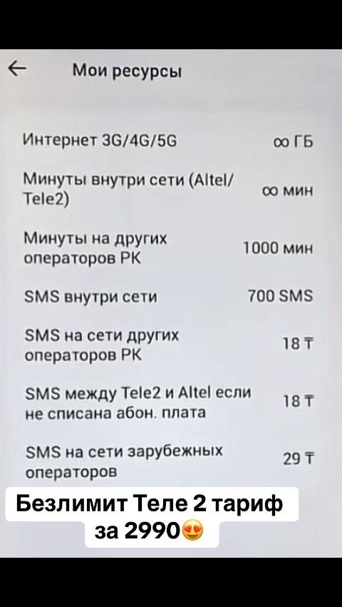 Безлимитный ТАРИФ ТЕЛЕ2