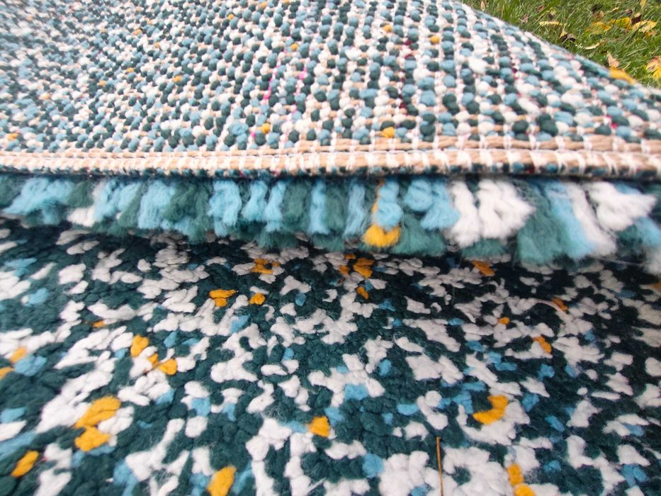 Covor IKEA fir lung verde-albastru 230x170 cm