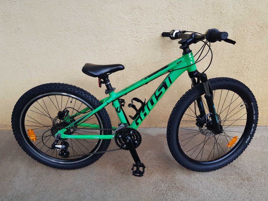 Bicicleta MTB, Ghost, aluminiu, frane hidraulice, roti pe 24"