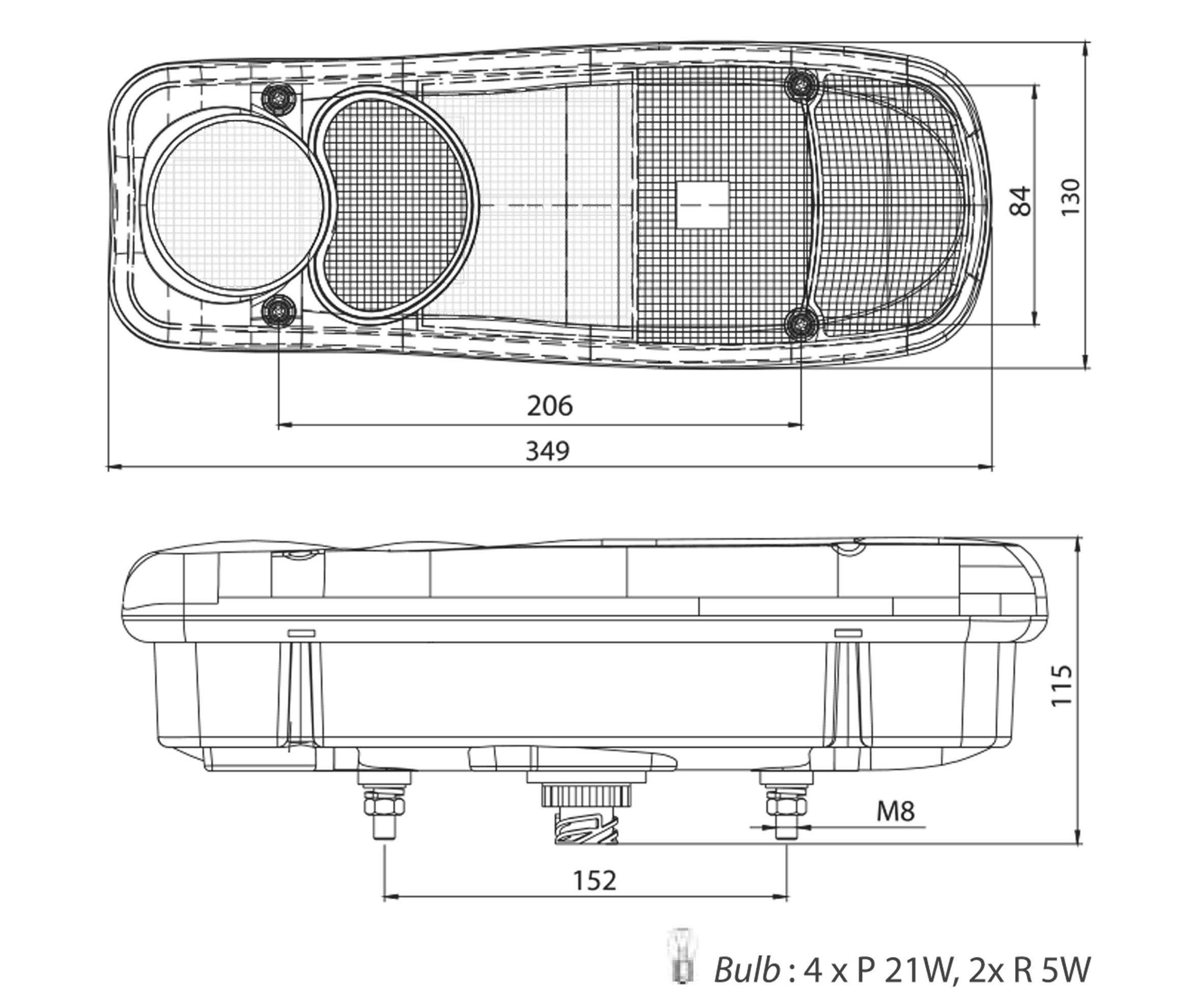 Стопове Стоп Задни Светлини Е4 RENAULT PREMIUM MIDLUM 2000 - 2005