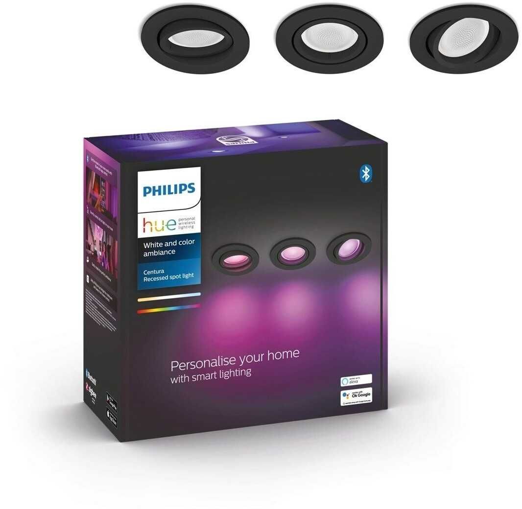Philips - К-кт 3xLED лунички, лампа за вграждане Hue CENTURA