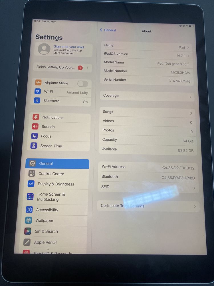 Ipad gen 9 64 GB #30686