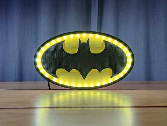 Batman - Sigla luminoasa LED - decoratiune camera copilului