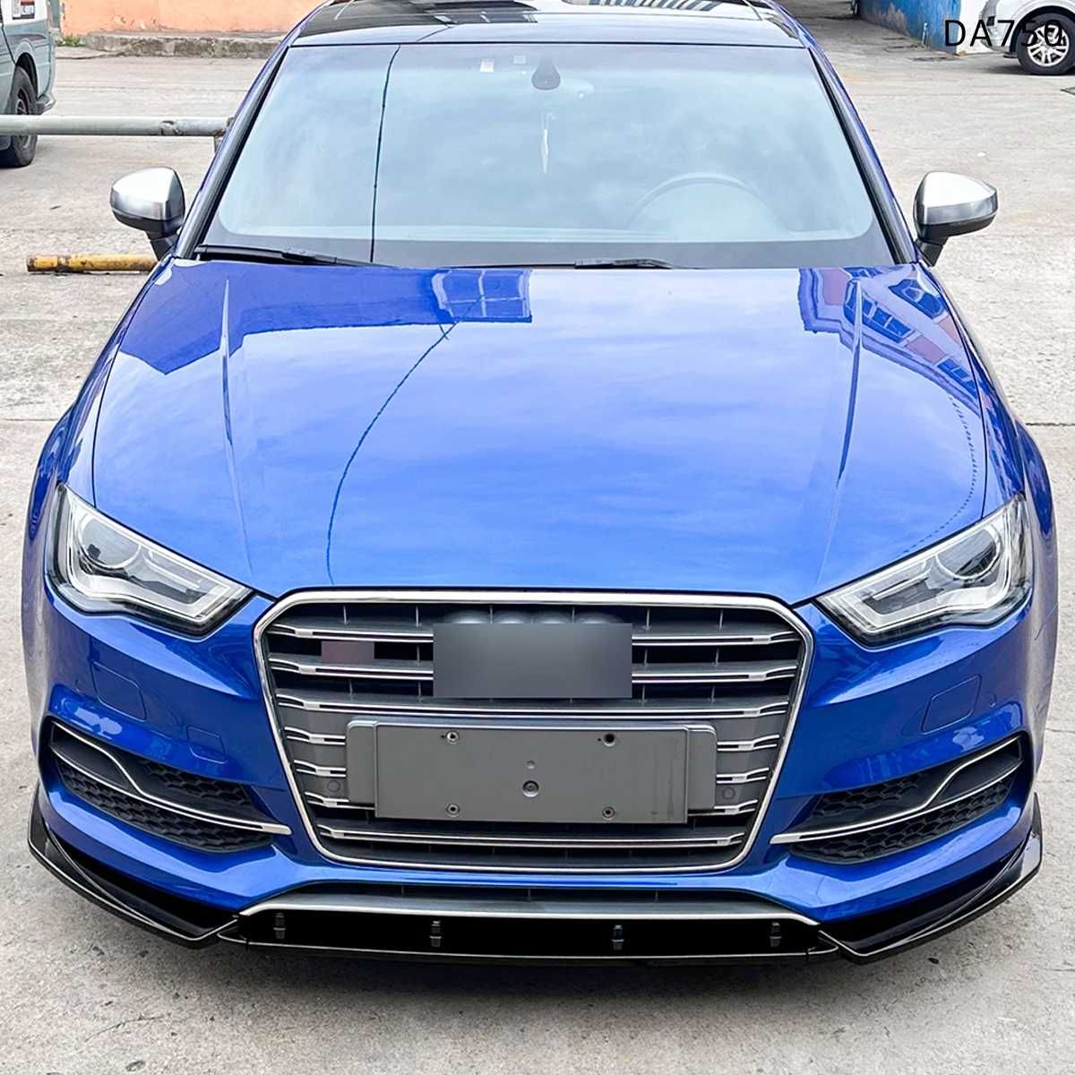 Черен лип спойлер предна броня Audi A3 8V 2013-2016 lip ауди а3 8в
