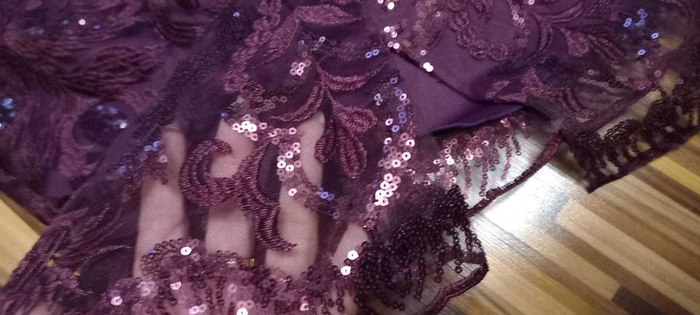rochie cu paiete mov ocazie Revelion superba 2025 NOUA PENE