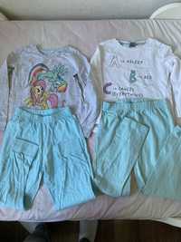 Pijamale fetita, marime 110-116