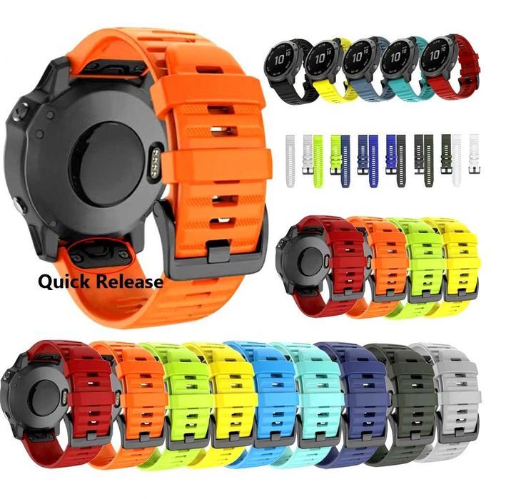 Curea silicon 22mm 26mm Quickfit Garmin Epix Fenix 5X 7 7X 5Plus 6XPro