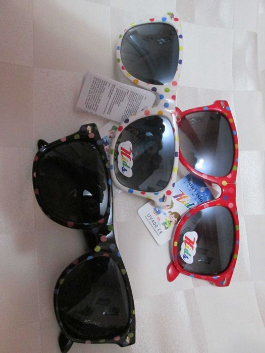 Разпродажба-3 броя нови детски слънчеви очила, UV 400