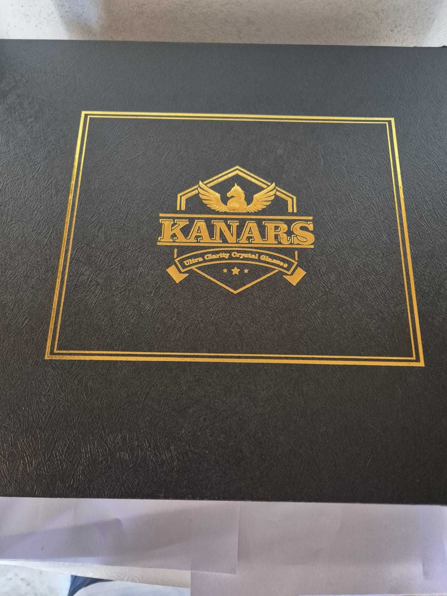 Set 7 piese KANARS. Set de 6 pahare si Decantor din Cristal fara plumb
