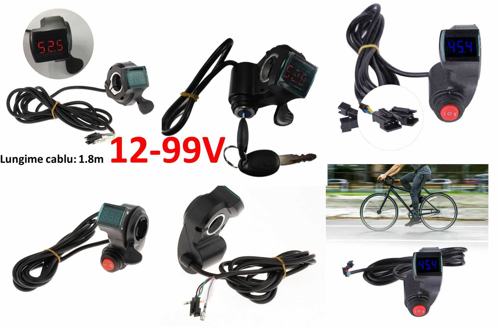 Acceleratie bicicleta electrica cu display 24V 36V 48V, L=165cm. Nou!