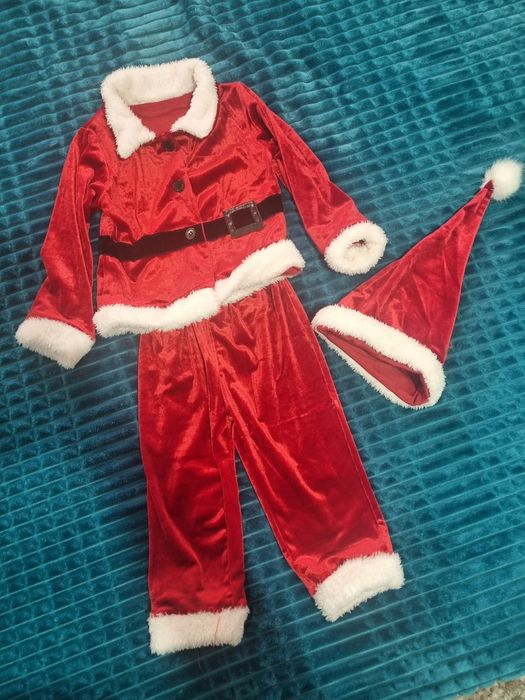 Costum Mos Craciun catifea de calitate!