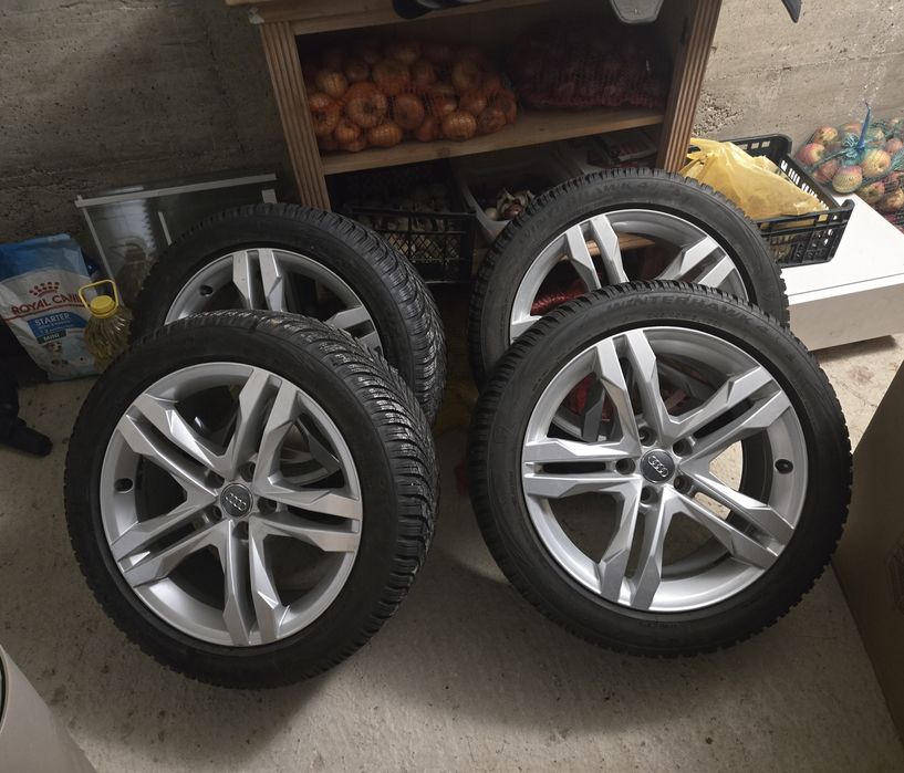 Vând roti AUDI ,  jante 18 + cauciucuri iarna noi dot 2024