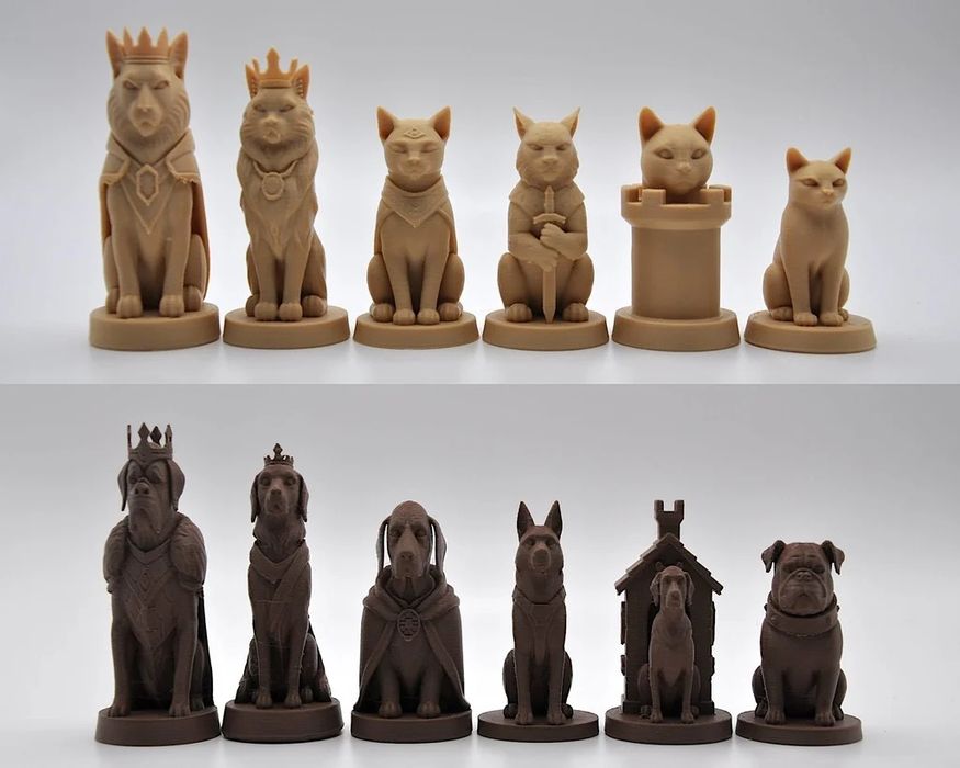 Piese șah Câine-Pisică