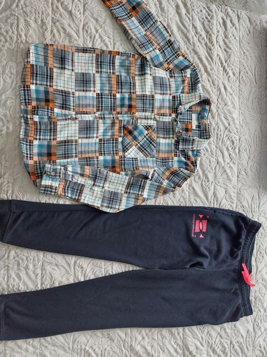 Pantaloni Underarmour și camasa finet copii 13-14 ani