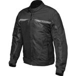 Geaca moto vara cu mesada impermeabila detasabila Black Openwork Air
