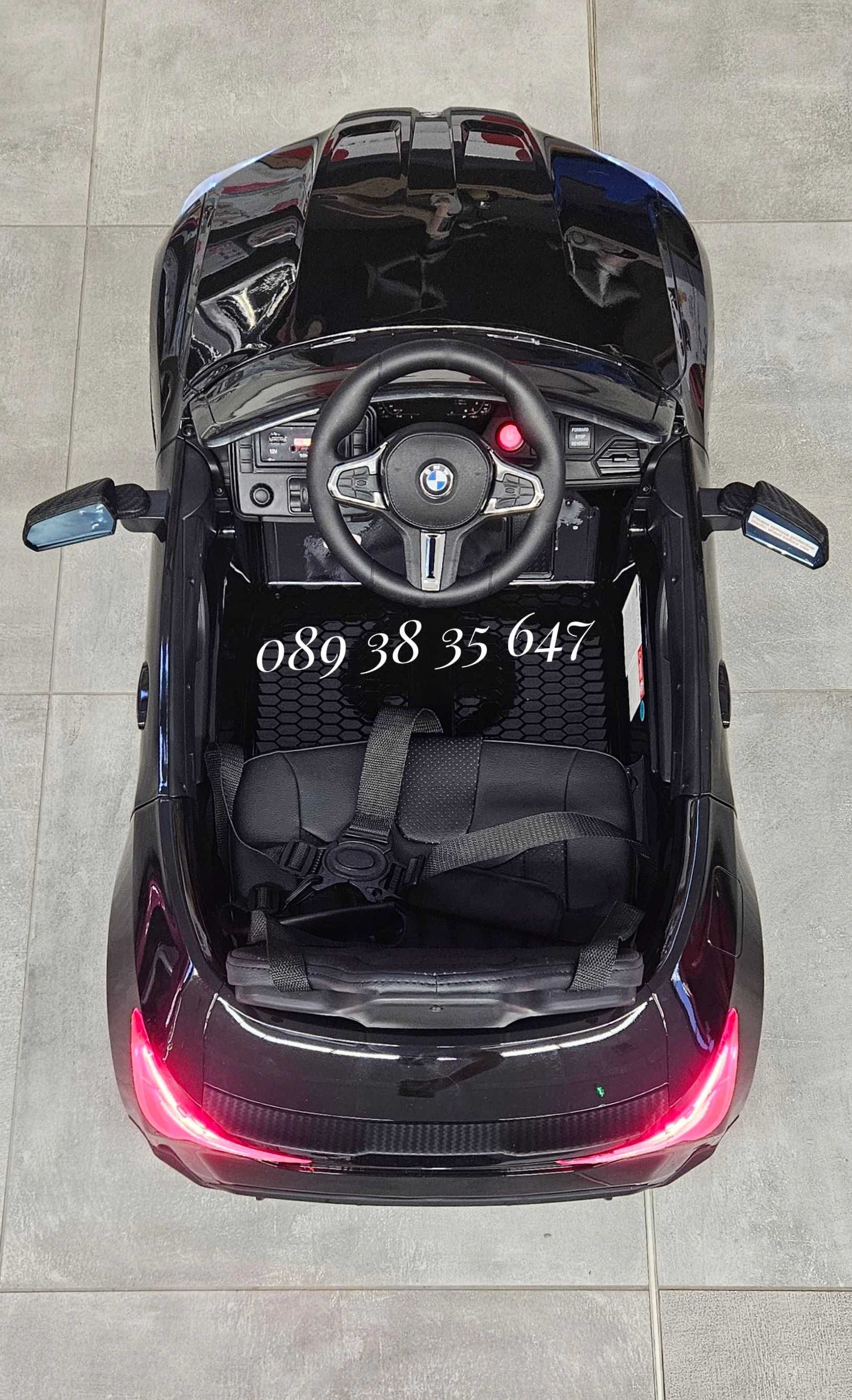 ТОП ЦЕНА!НОВО!Акумулаторна кола BMW M4 с 12V,меки гуми,кожена седалка