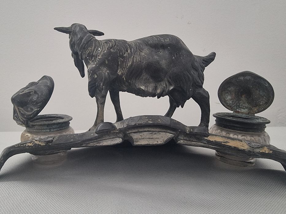 Călimară dublă în stil Art Nouveau francez