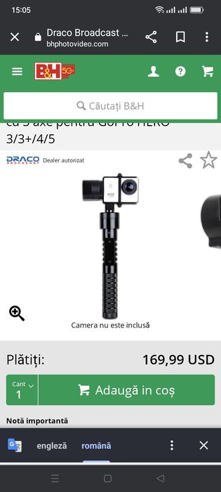 Draco Broadcast AFi A5 stabilizator aparat foto
Repere