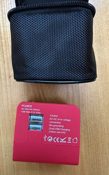 Incarcator adaptor priza pentru calatorie EU/UK/US, 2xUSB