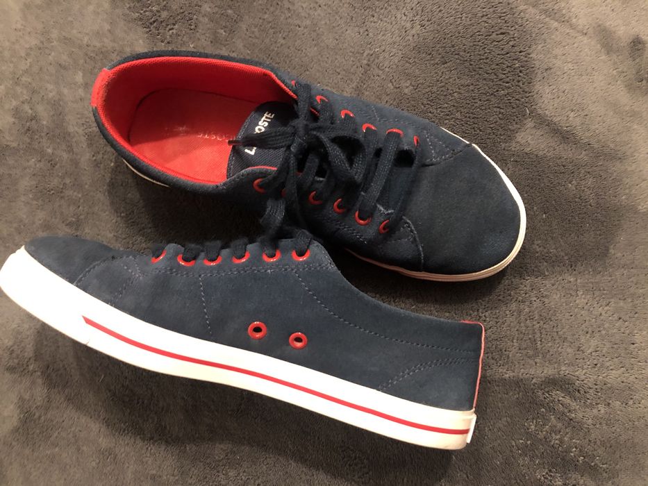 Tenisi Lacoste piele naturala intoarsa