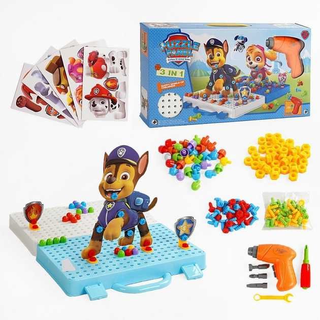 Конструктор с винтоверт- 3D мозайка Пес Патрул
