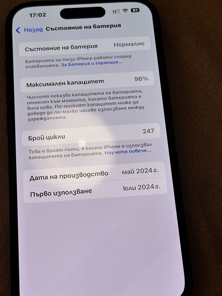 iphone 15 128 96%