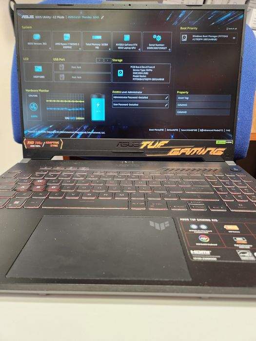 Hope Amanet P11-Asus Tuf A15 FAT07NUR/Ryzen 7-7435HS/1Tb Ssd/4050 6Gb