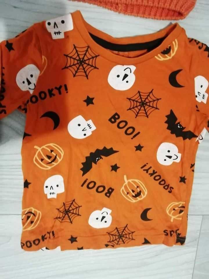 Bluza și căciulita dovleac și bostan Halloween mărime 92 18-24 luni