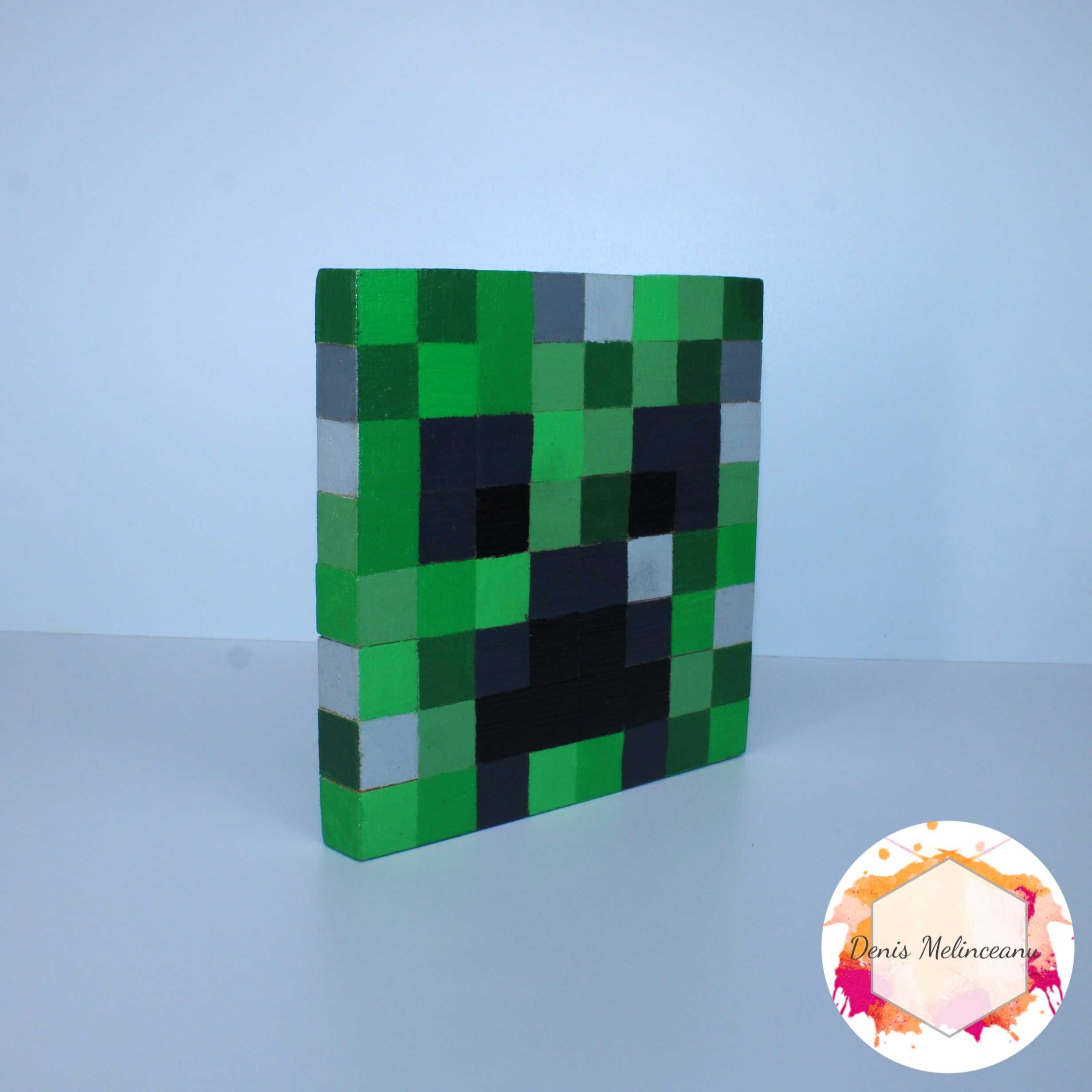 Figurină din lemn CREEPER din Minecraft