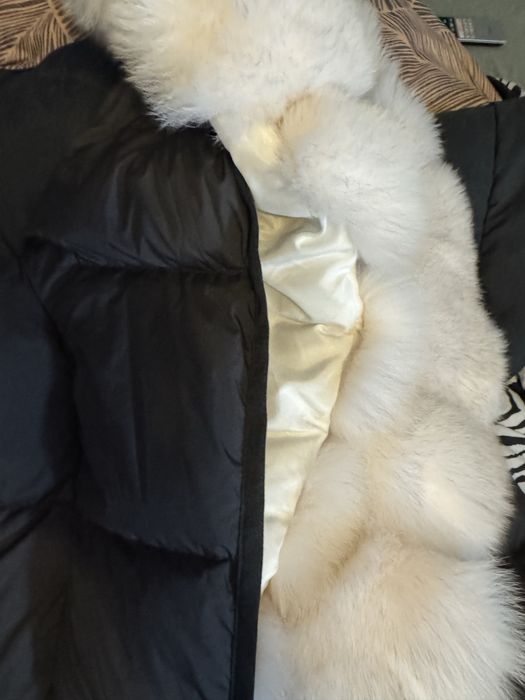 Geaca lunga cu blana naturala