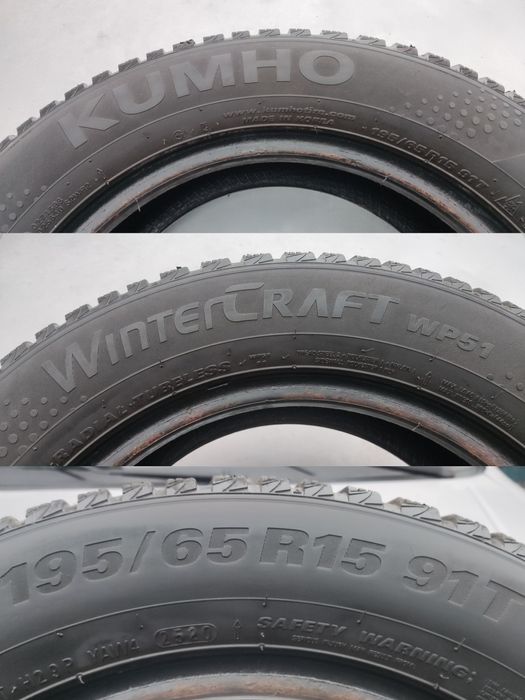 зимни гуми 195/65/15 Kumho Winter Craft 
dot2520
6.9mm
 Добро състояни