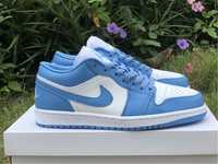 AJ1 low cut, campus North Carolina blue color scheme 37-46