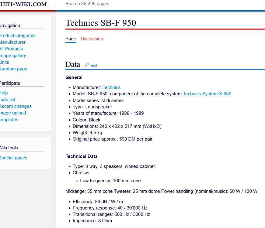 boxe monitoare TECHNICS SB-F950