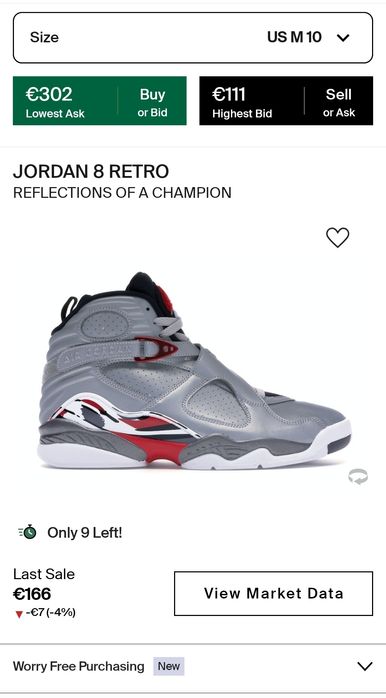 Nike Air Jordan 8 "Reflections of a Champion" 44