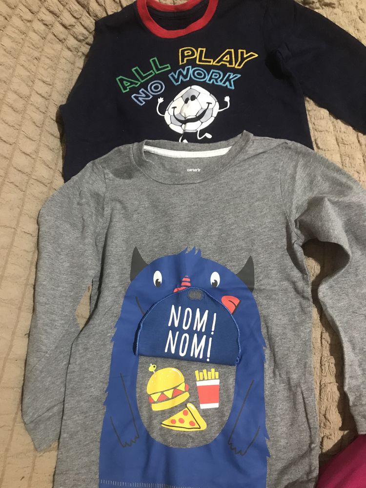 Майки с длинным рукавом на 5-6 лет. Gap, h&m, carter’s