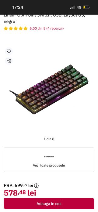 Tastatura Steelseries Apex 9 mini