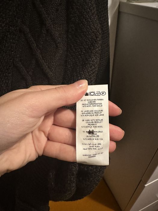 Cardigan bărbătesc gri închis Tudors,mărimea S, 30% lână