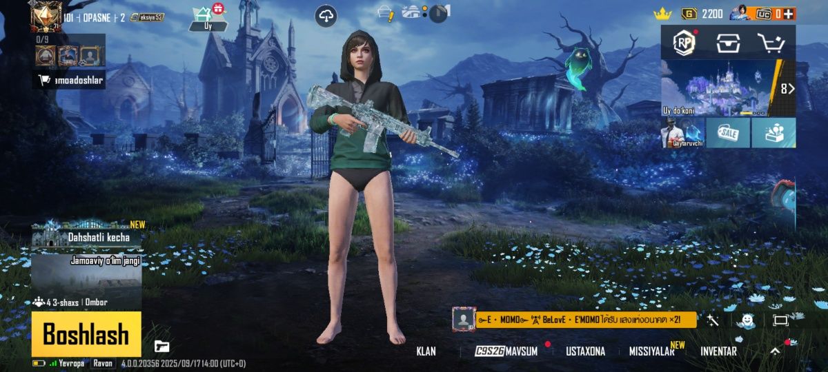 Pubg mobile akkount 
Lv:72
Ultimet mumiyo 
Flora x suvit 
Yangi x sive