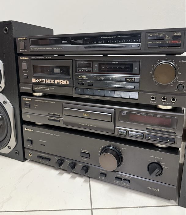 Ретро аудио сет TECHNICS - усилвател, дек, тунер, сд и тонколони