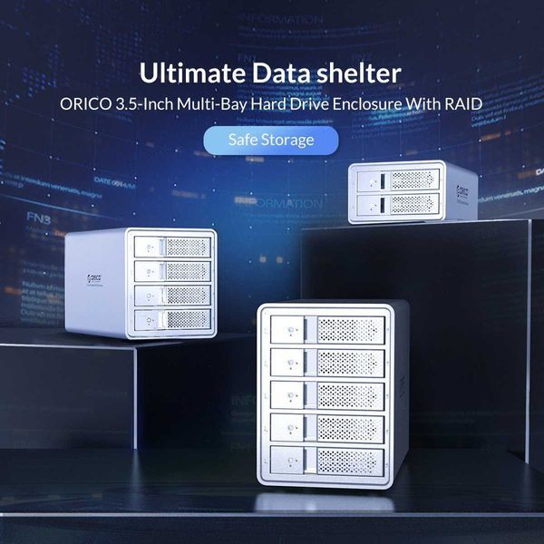 Orico докинг станция Storage - HDD Dock - 4 BAY with RAID, Aluminium