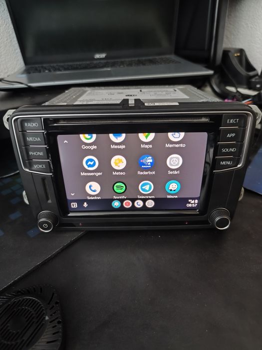 Sistem multimedia original Volkswagen MIB2 PQ cu Android Auto, CarPlay