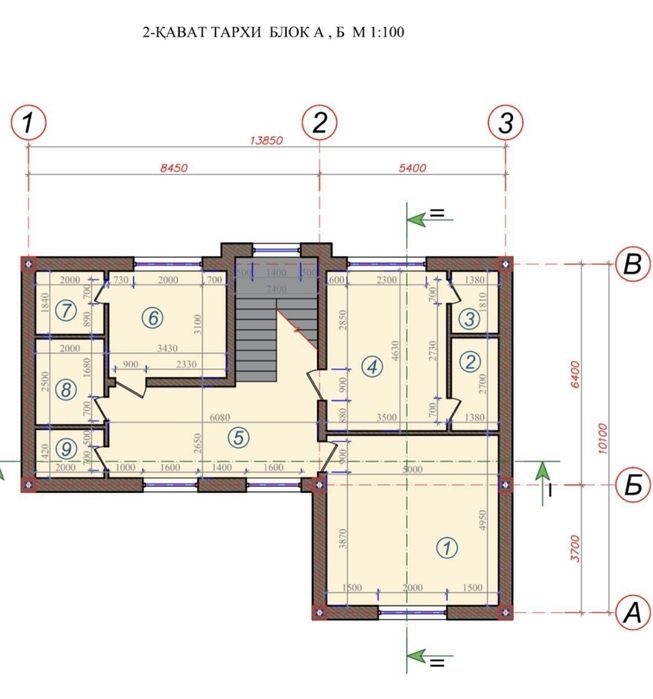 5-Ком Евро Коттедж 2 уровня 240м2 Ттз Санииф 3сот ул Юкори юз Дурмень