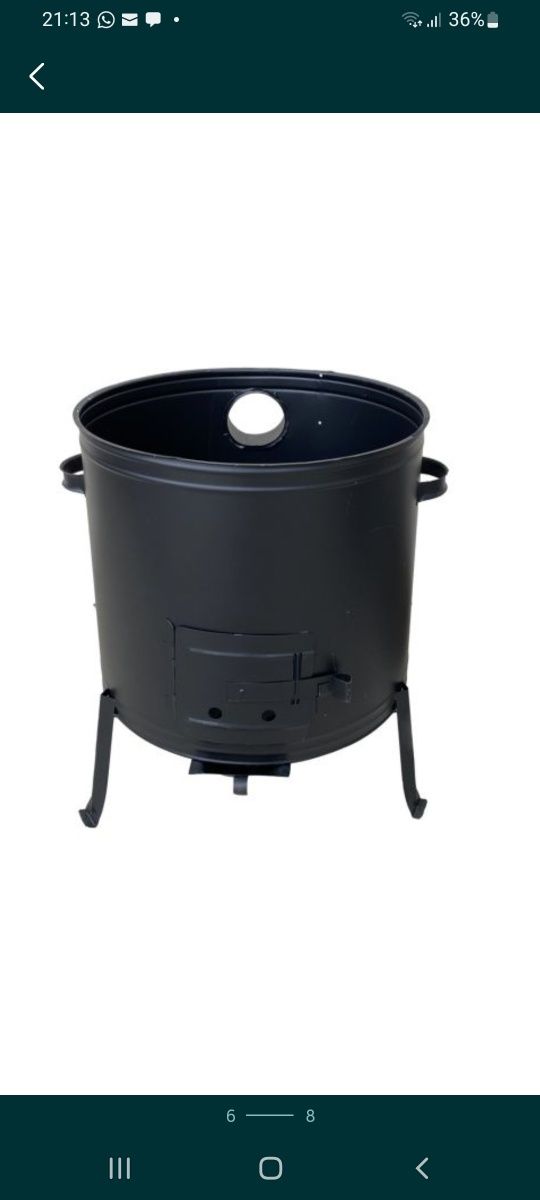 Ceaun emailat 100 L + sobă  tabla neagra Promo 699 lei