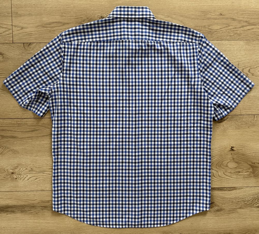 Camasa HUGO BOSS Carouri Albastru Maneca Scurta Barbati | Marime 43 XL